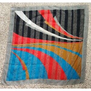 Unknown Sheer Vibrant Square Chiffon Style Square Scarf 30" X 30"